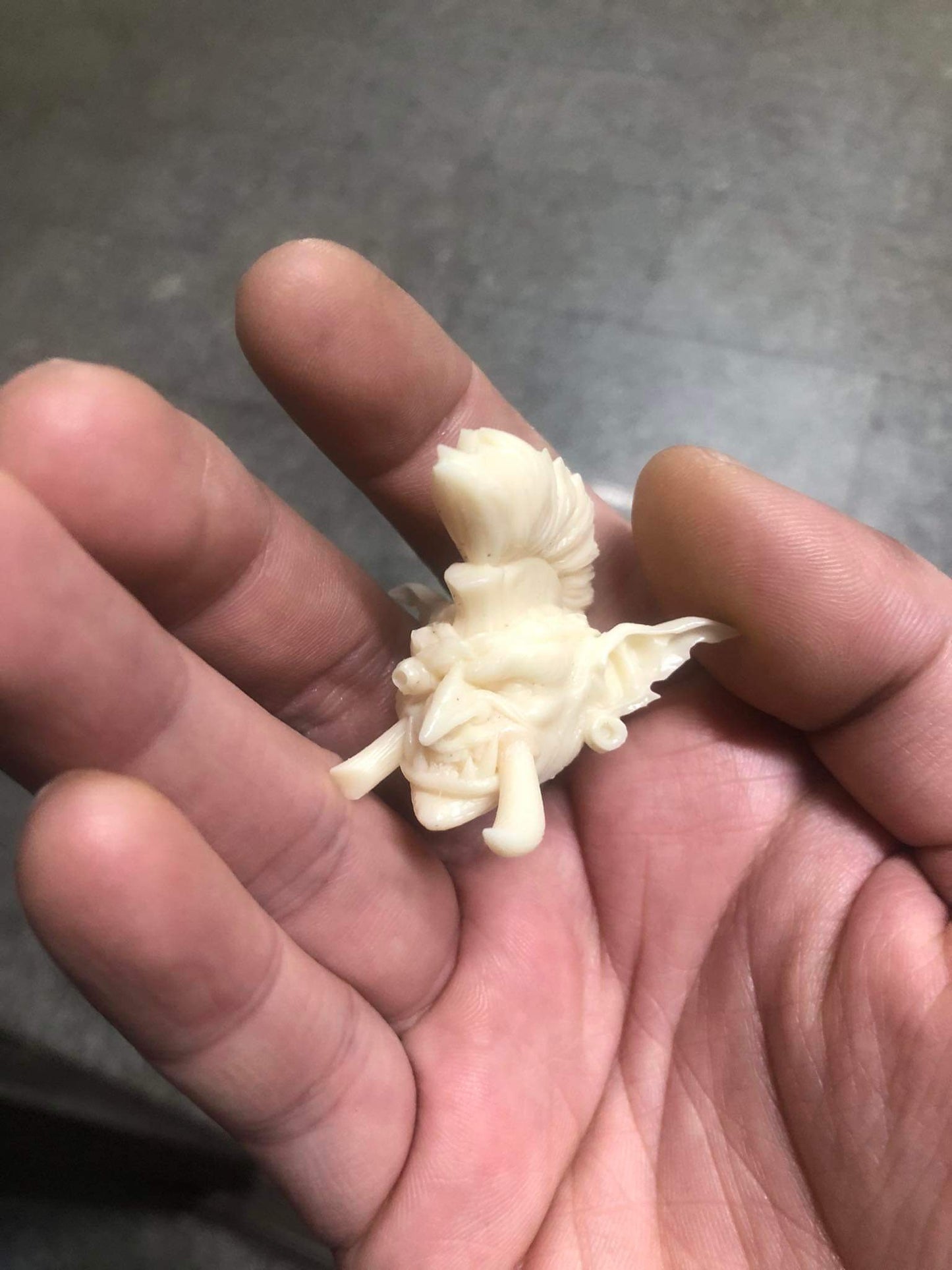 Head Carving -The armored Goblin
