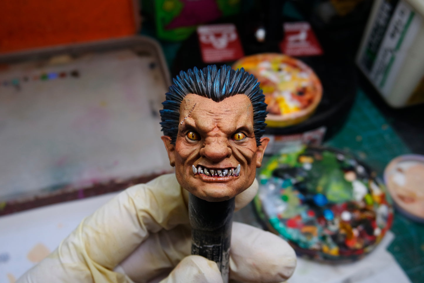 Head Sculpture - angry commander 9 inches (for the mythical legion) ~ angry commander 8.5 inches (for the Xesray tauren)