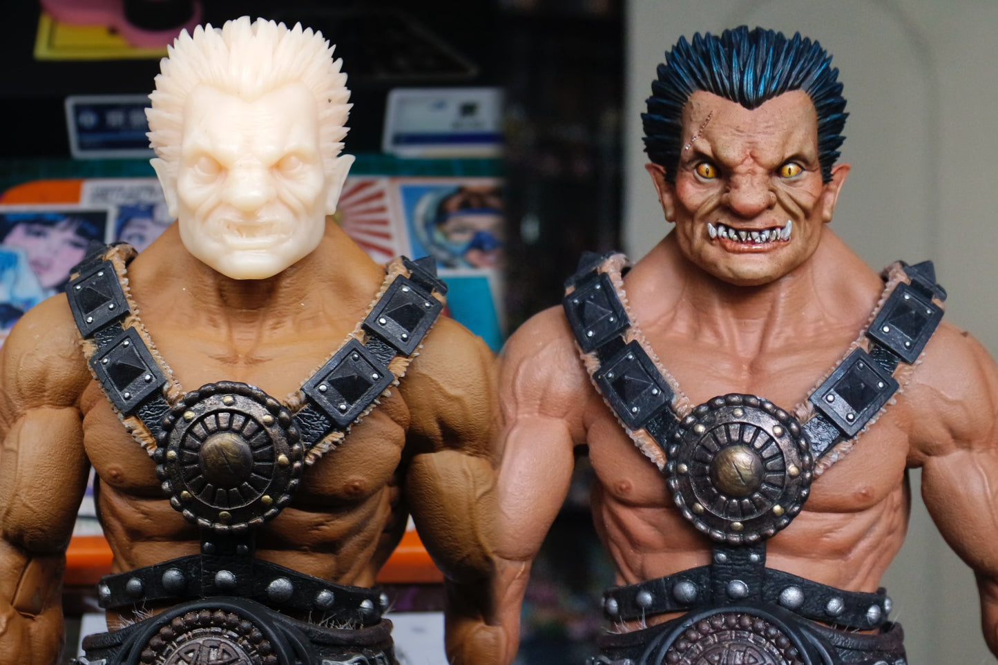 Head Sculpture - angry commander 9 inches (for the mythical legion) ~ angry commander 8.5 inches (for the Xesray tauren)