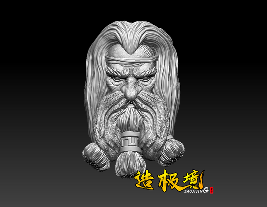 Head sculpture - Dwarf Musketeer - suitable for 7 inches