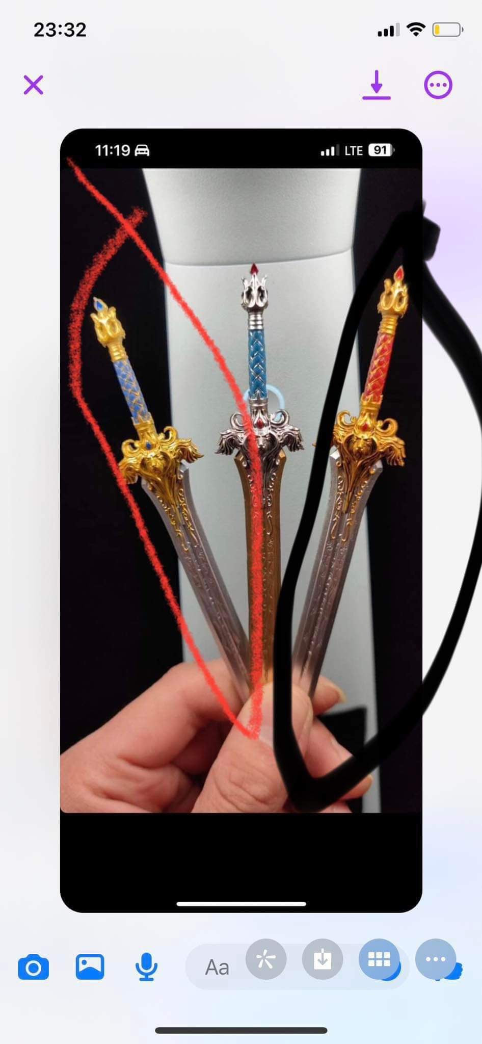 Exclusive Link Two lions' swords