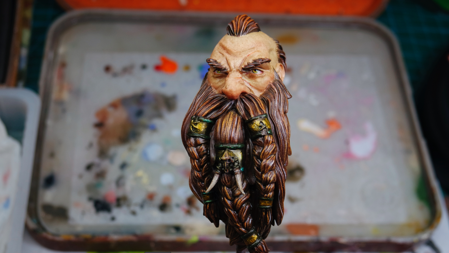 Head Carving - Wild dwarf