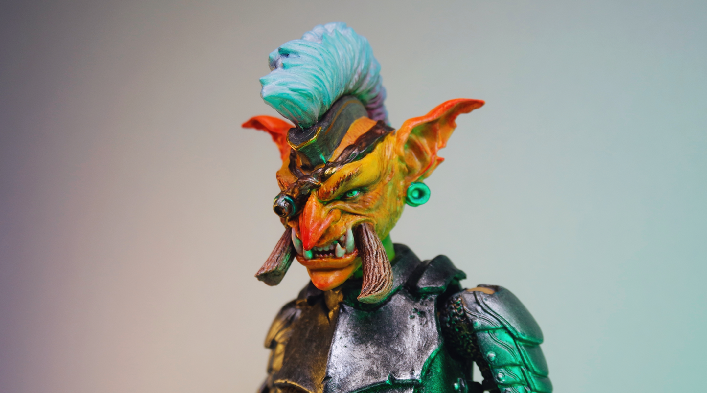 Head Carving -The armored Goblin