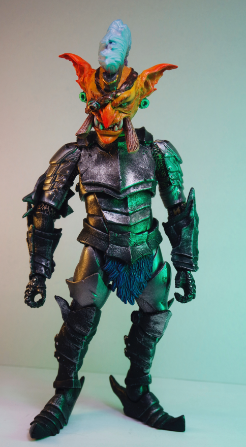 Head Carving -The armored Goblin