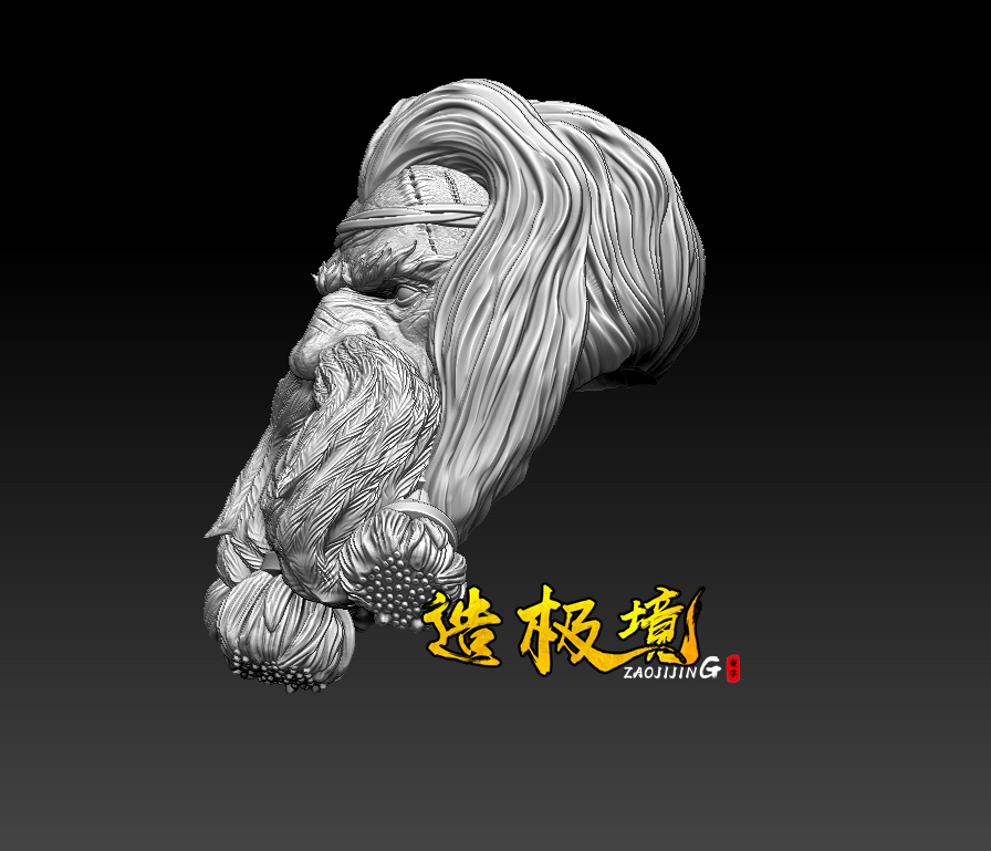 Head sculpture - Dwarf Musketeer - suitable for 7 inches