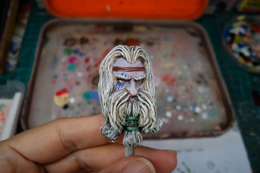 Head sculpture - Dwarf Musketeer - suitable for 7 inches