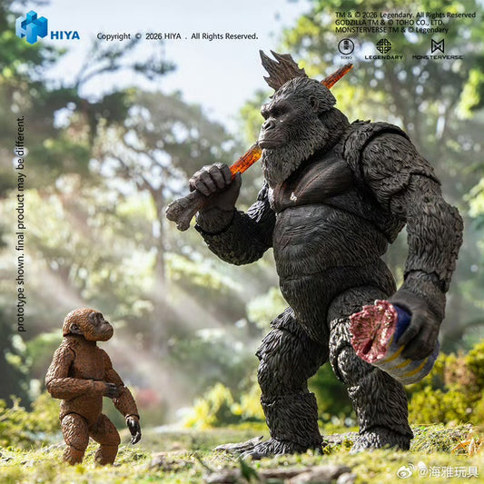 【In Stock】Hiya Toys EXQUISITE BASIC Series: Godzilla x Kong: The New Empire – Kong &amp; Mini-Kong Set (Convention Exclusive)