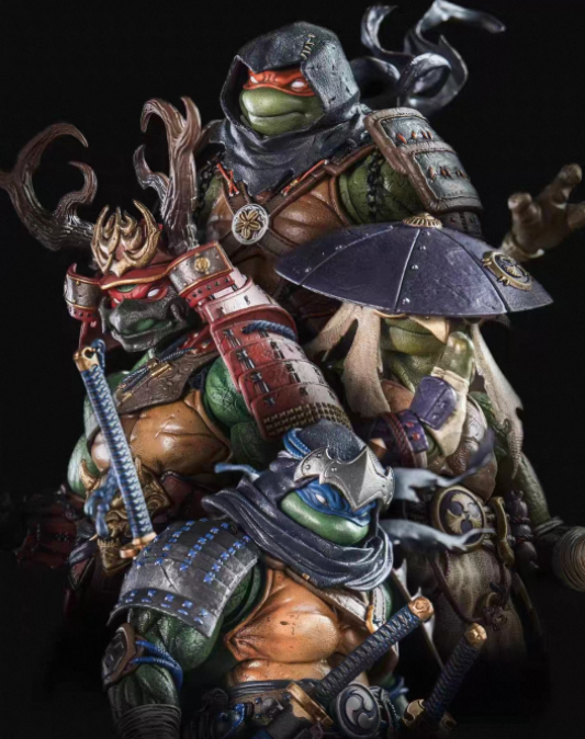MoZhuang Exclusive Link【in stock】2026 Shanghai Wonder Festival Exclusive: LINGJIHUN Teenage Mutant Ninja Turtles 4-Piece Articulated Figure Set